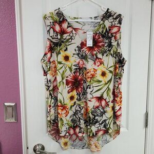 Flower Print Tank Top